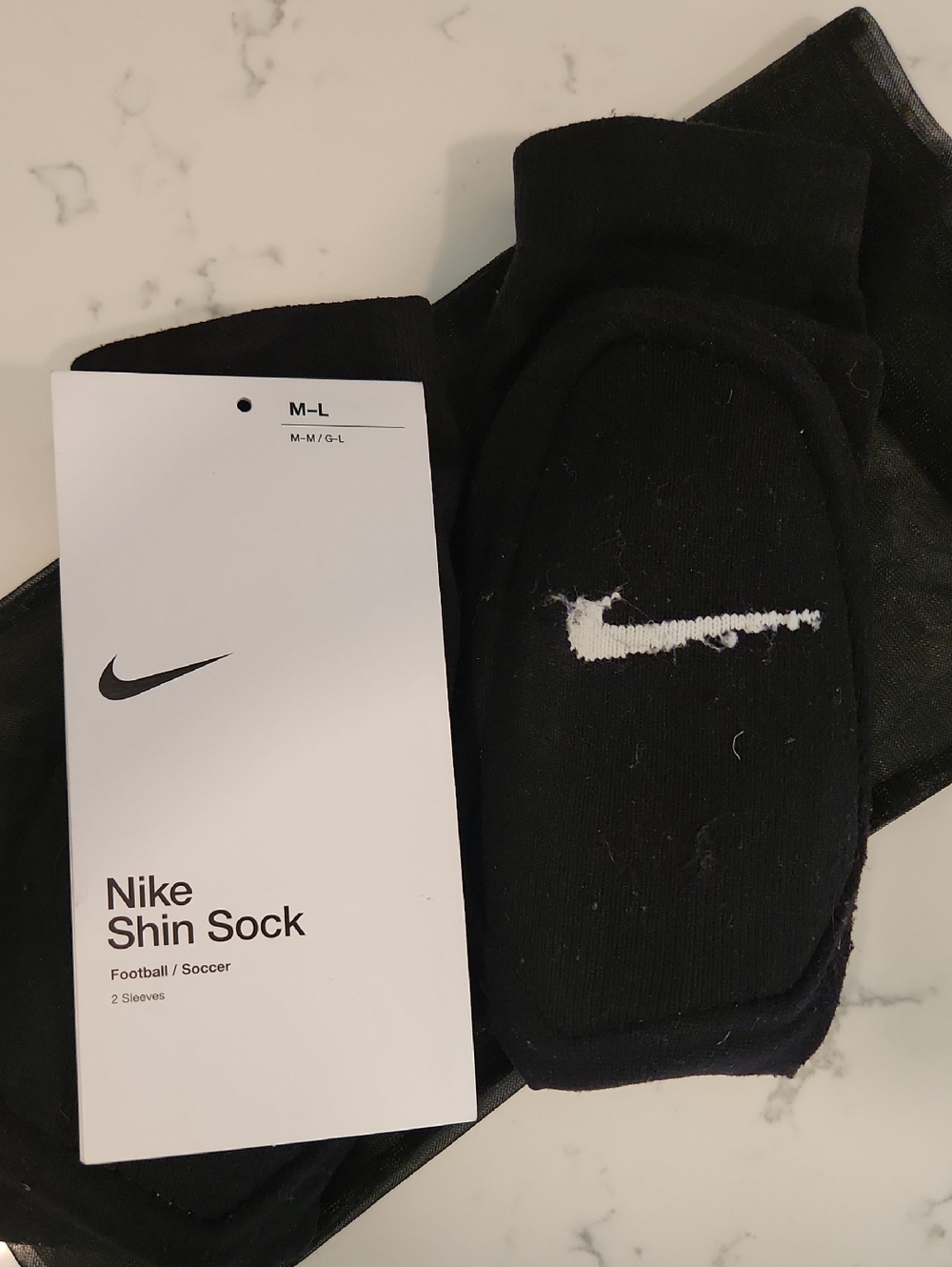 Nike Black Shin Soccer Socks M-L